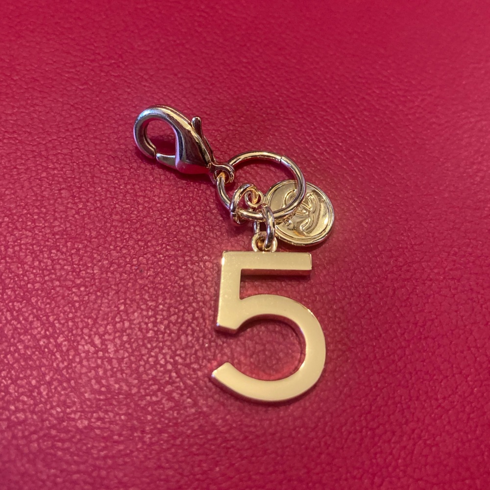Authentic CHANEL Holiday Double Charm 5 Pendant